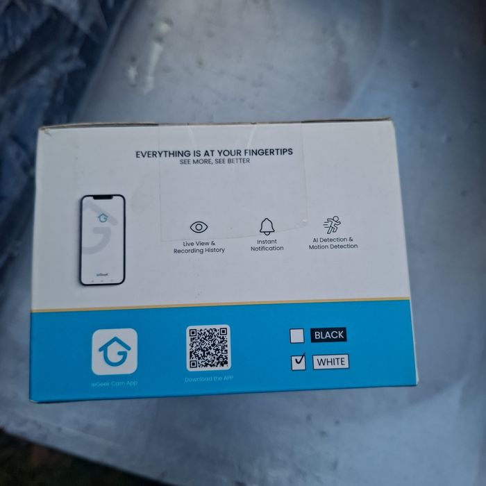 Cameră exterior cu panou solar,  conectare pe telefon,  nouă,  card inclus,  Belgia