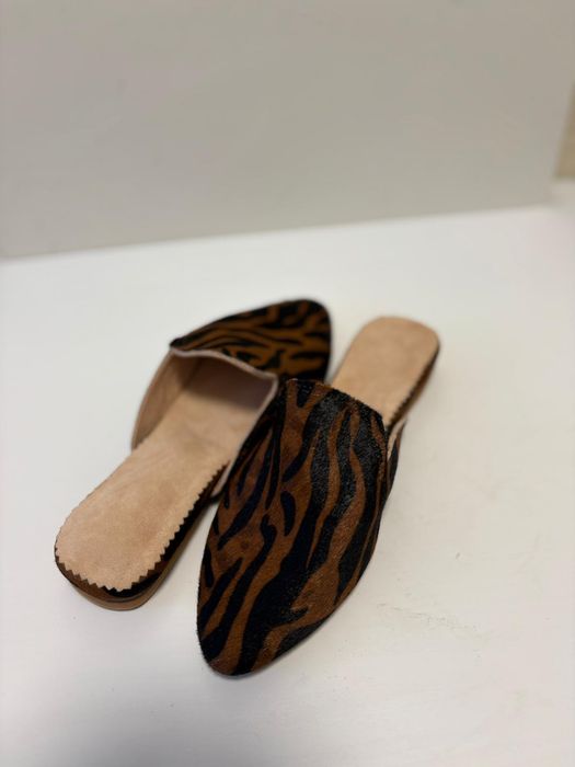 Saboți dama din piele de vițel