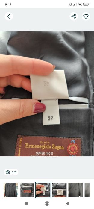 Sacou bărbat Ermenegildo Zegna  50(M-L)