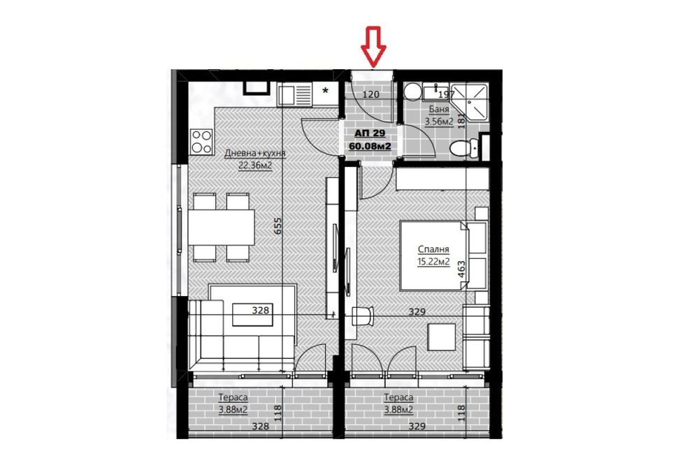 Продажба на 2-стаен апартамент в гр. Царево - 68,54m².
