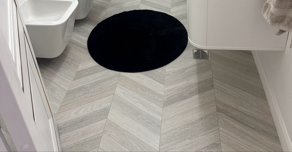 Covor rotund de catifea nou