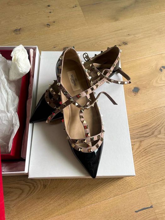 Valentino Garavani Rockstud Leather ballet flats