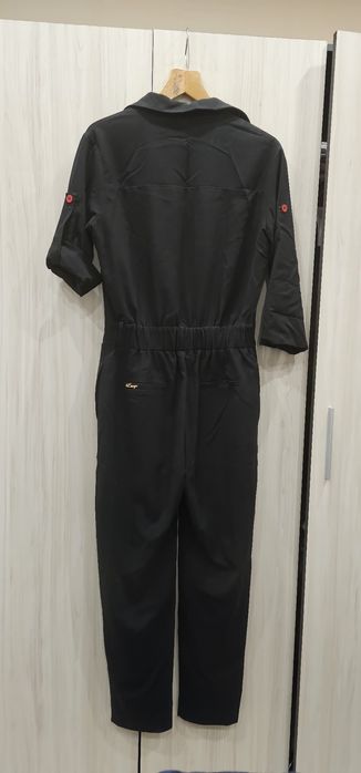 Черен гащеризон Lucy с етно мотиви