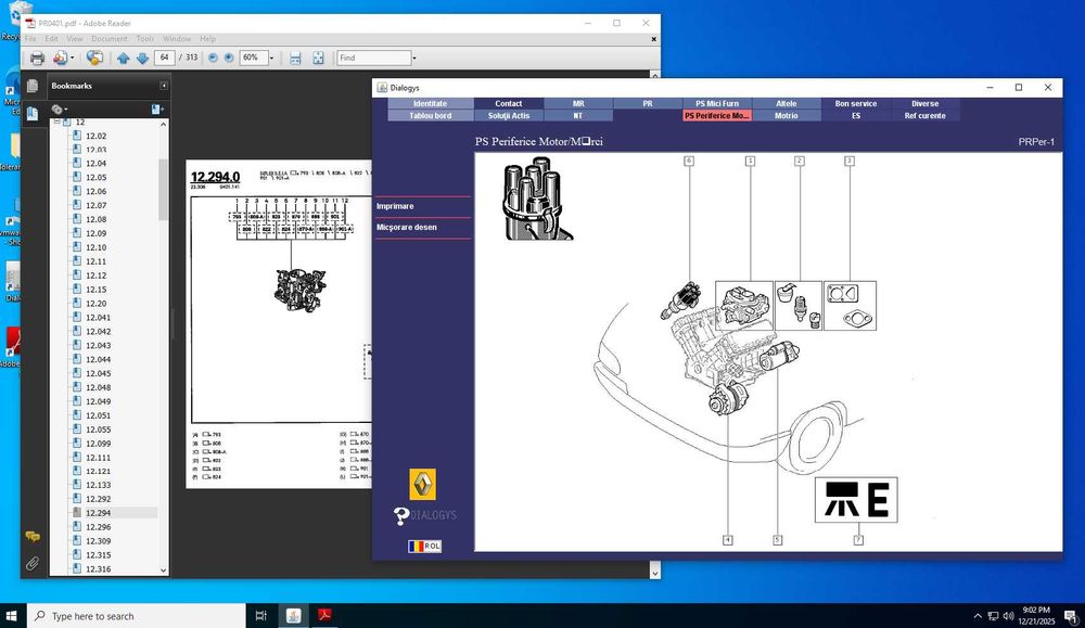 Soft Reparații Renault Dialogys 4.90 + VISU Diagrame electrice Română