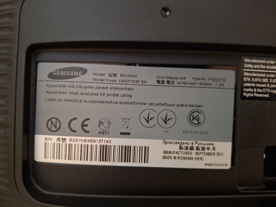 Телевизор/монитор Samsung B2230HD9