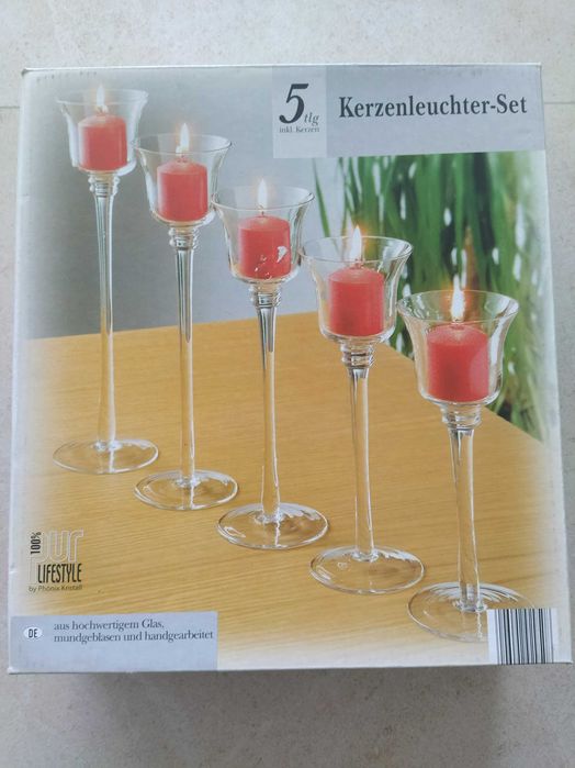 Стъклени свещници - НОВИ