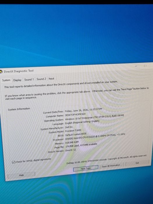 PC Desktop Worksation DELL T1600 Xeon E31225 3.1 ghz , 8gb RAM , HDD 500 GB  7200rpm , Nvdia  GT 740 2 gb, Windows 10