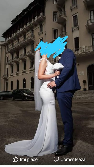 Rochie de mireasa marimea M puratata o singura data