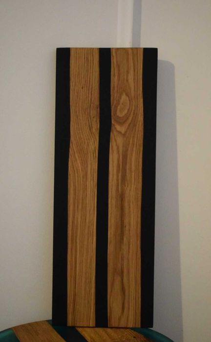 Platou din lemn de stejar si  rășină epoxidică