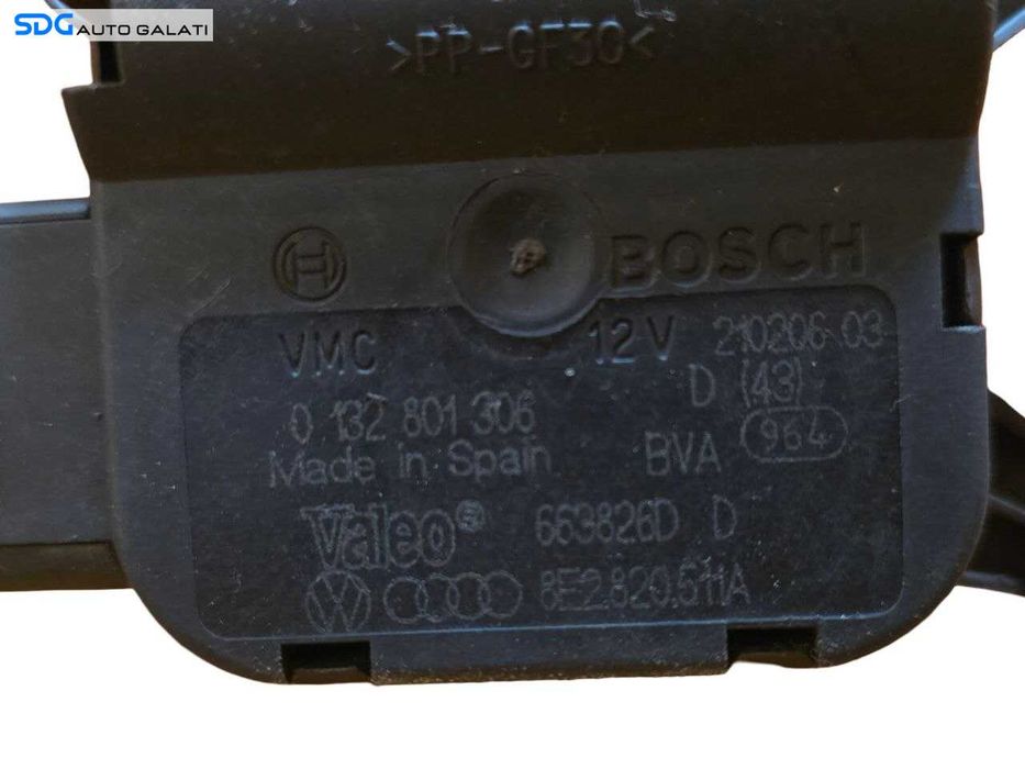 Motoras Reglaj Grila Clapeta Clapete Aeroterma Audi A4 B6 2001 - 2005 Cod 8E2820511A 0132801306 [N4566]