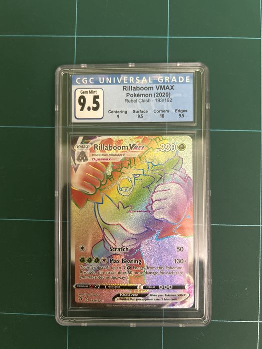 Pokémon Rillaboom VMAX (Rainbow Rare, Rebel Clash 193/192)