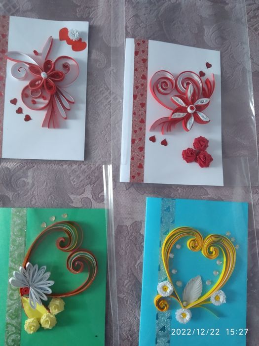 Квилинг картички,ръчно изработени
