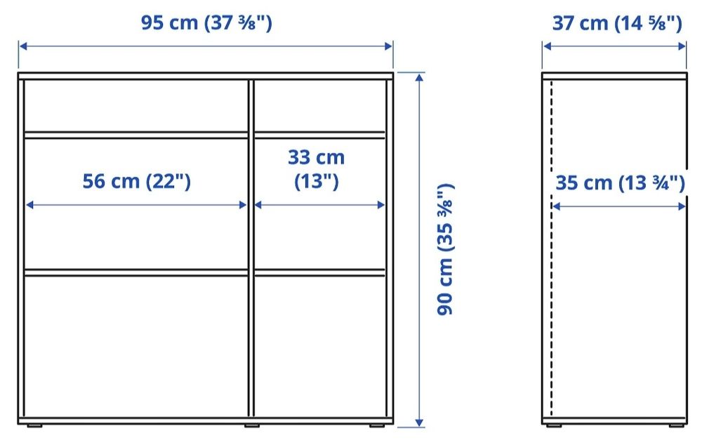 Comodă TV Etajeră IKEA VIHALS albă (ca nouă) - 199,99 lei