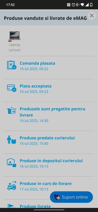 Vând Laptop Lenovo IdeaPad 1 15AMN7 cu procesor AMD Ryzen™ 3 73
