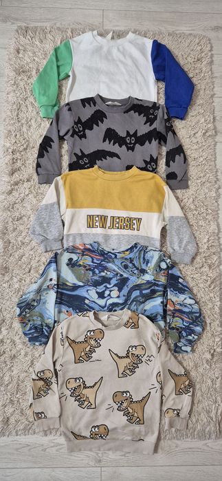 Lot 5 hanorace flausate H&M mărimea 4-6 ani