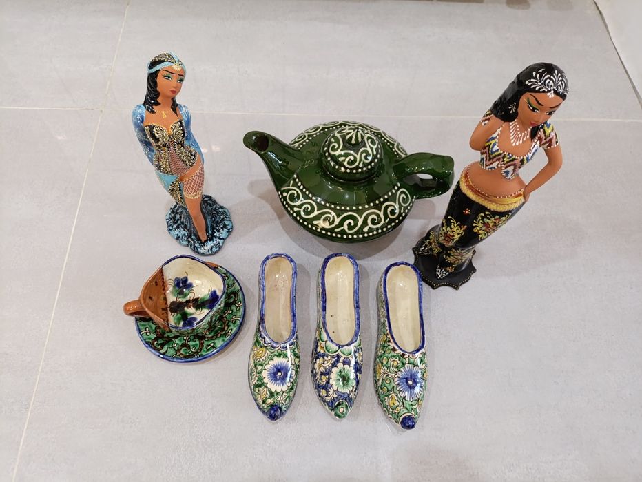 Статуэтки керамические чайник сувениры