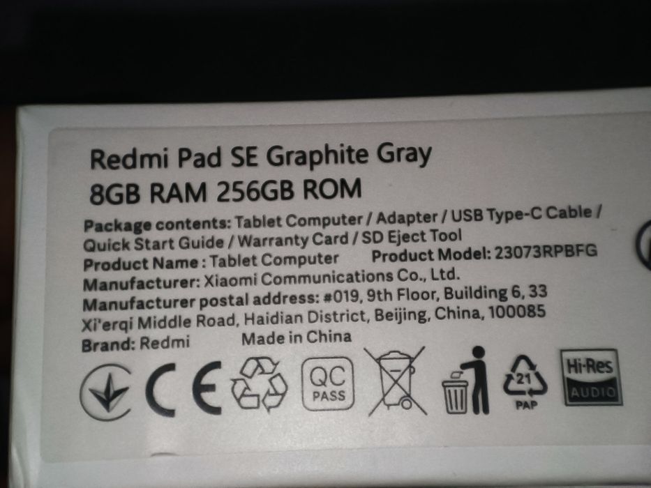 Redmi pad SE 8\256gb