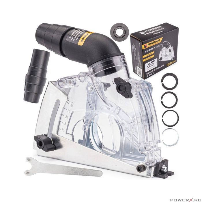 Capac aparatoare de aspiratie praf pentru polizor de 125 mm, Powermat