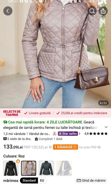 Geaca de dama noua, M