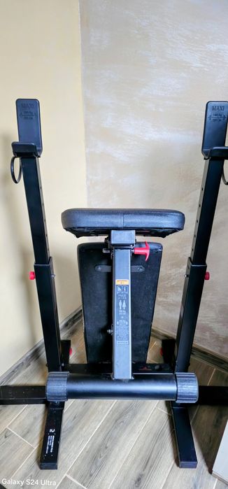 Bancă de forță pliabilă +bară pentru antrenamente de fitness/culturism