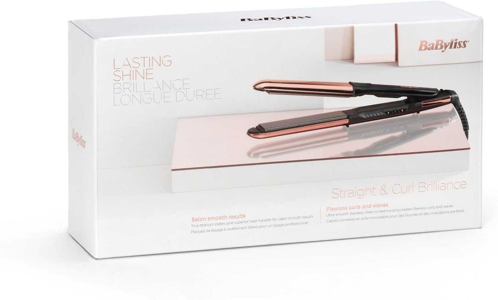 Преса за коса BaByliss Straight And Curl Brilliance - титаниеви плочи, ST482E