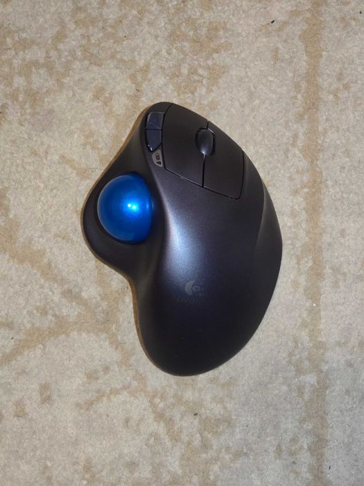 Mouse Logitech M570, Trackball Wireless, USB, Negru