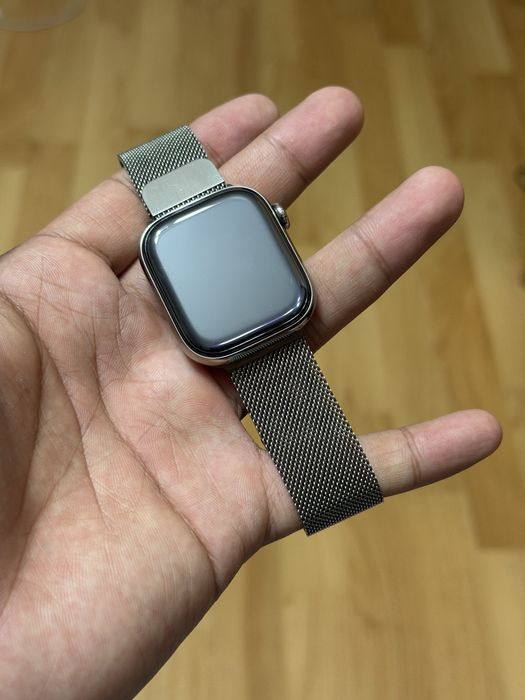 Apple watch 10 42мм titanium Milanese 100%