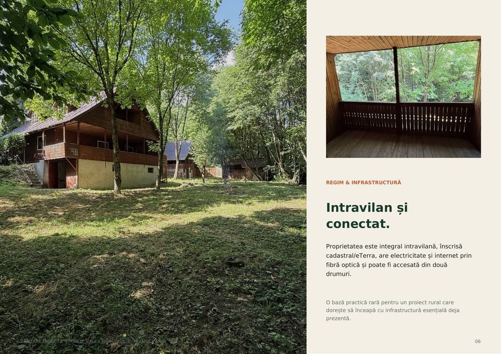 1,76 ha intravilan cu pârâu de munte și 3 cabane – Via Transilvanica, Mureș