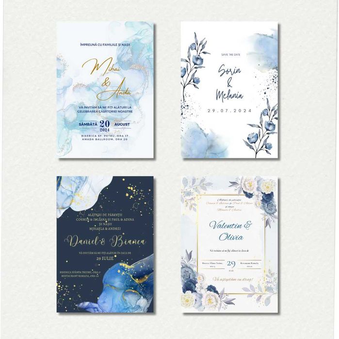 Invitații digitale 40 lei - nuntă, cununie, save the date