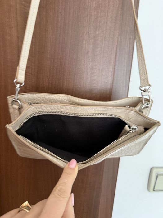 Естествена кожа дамска чанта