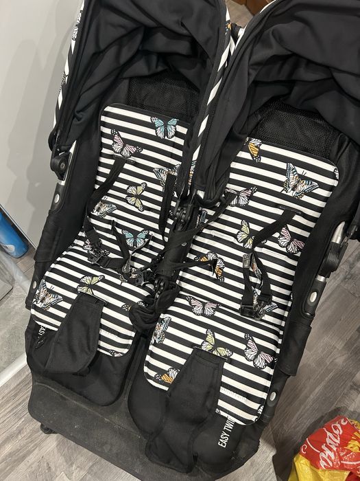 Количка за близнаци Baby monsters easy twin с пеперуди