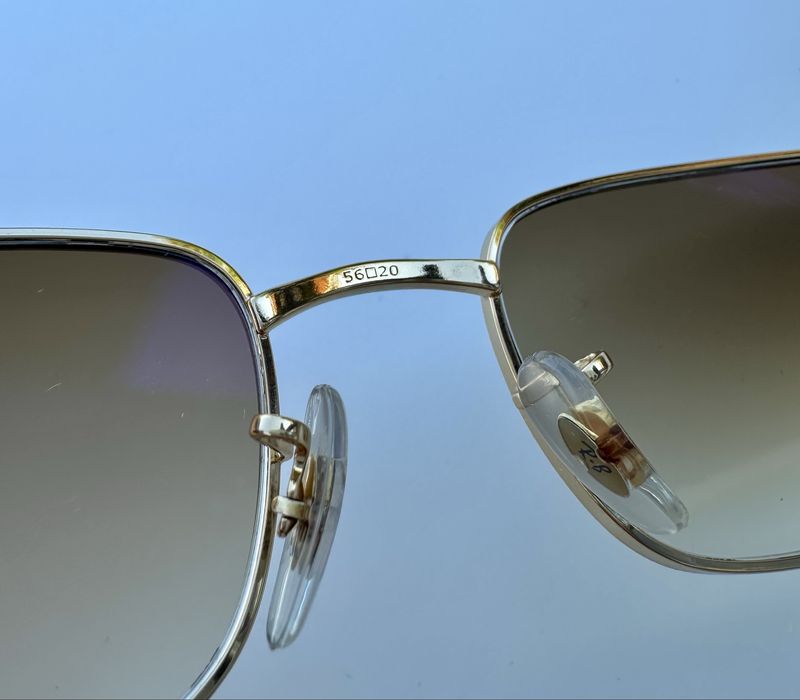 Ray Ban RB3746 Arista Gold G-15/Recrangle/Оригинални/Made in Italy