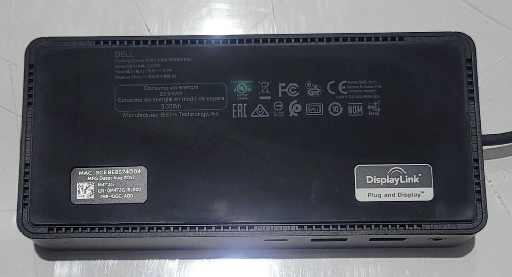 Docking Station Dell D6000 USB-C / USB 3.0, 130W – suport 3 monitoare