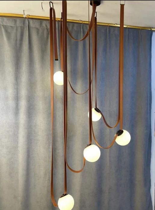 Люстра ремневая, 5 головая