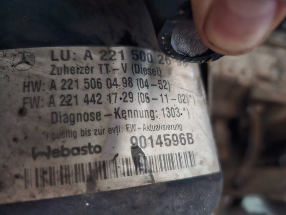 Pompa Webasto incalzire auxiliara A2215002698 Mercedes W221 S320 S500