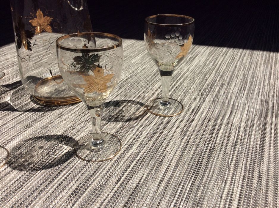 сервиз за ракия с позлата