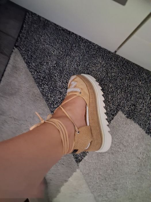 Espadrile hand-made nr 37 ingust