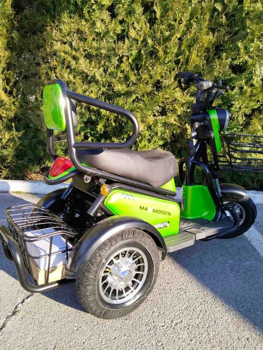 Двуместна електрическа триколка MaxMotors Pudding 1800W-48V ЗЕЛЕНА
