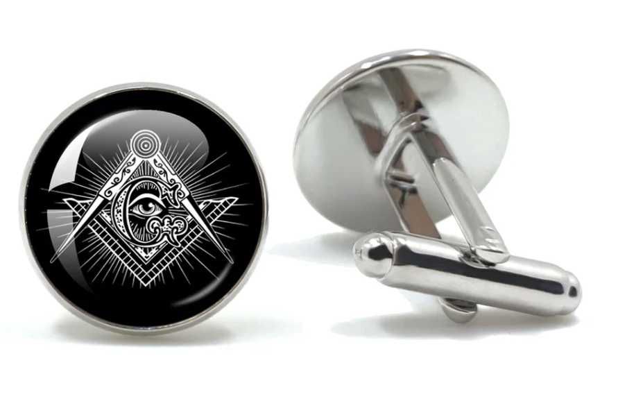 Копчета за Ръкавели Масонски Тамплиер Freemasons Illuminati Cufflinks