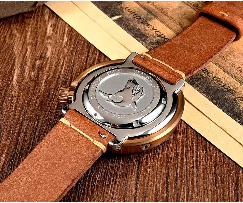 San Martin Tunа-Автоматичен часовник ,NH35,сапфир,300 м водоустойчив