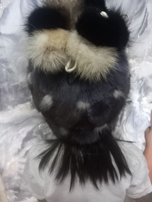 Детская норковая шапка
