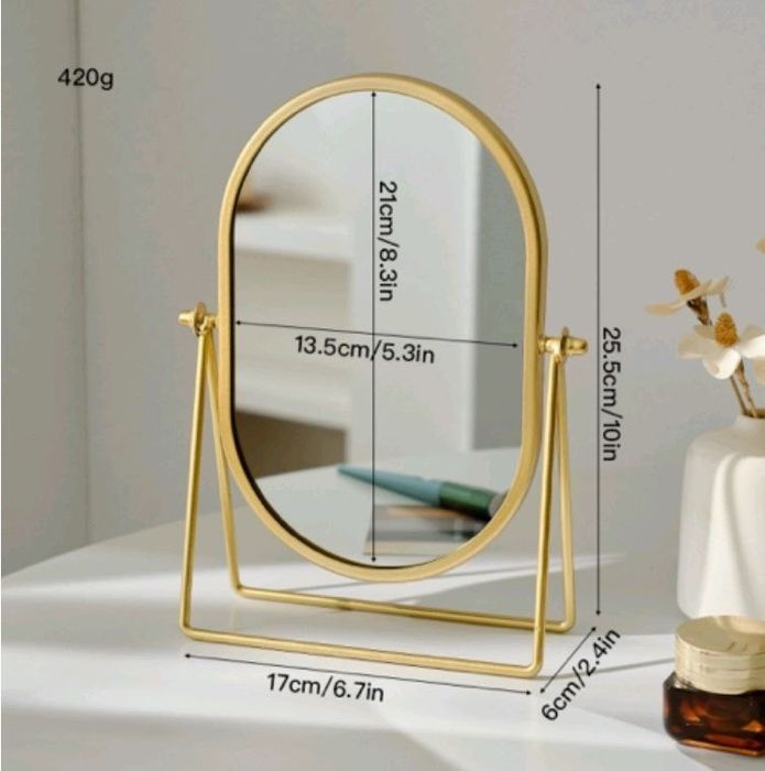 Зеркало настольное с подсветкой