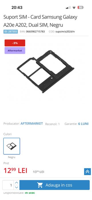 Vand Samsung A20e