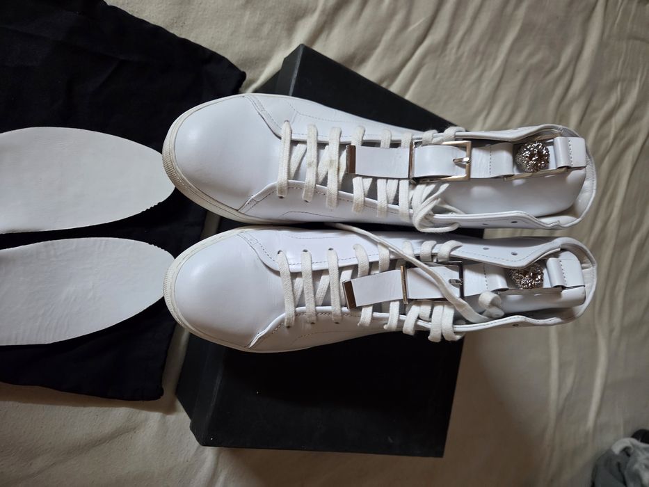 Adidasi Ghete Versus Versace Originali – Piele Alba – Ca Noi – Marimea 39 (Full Box)