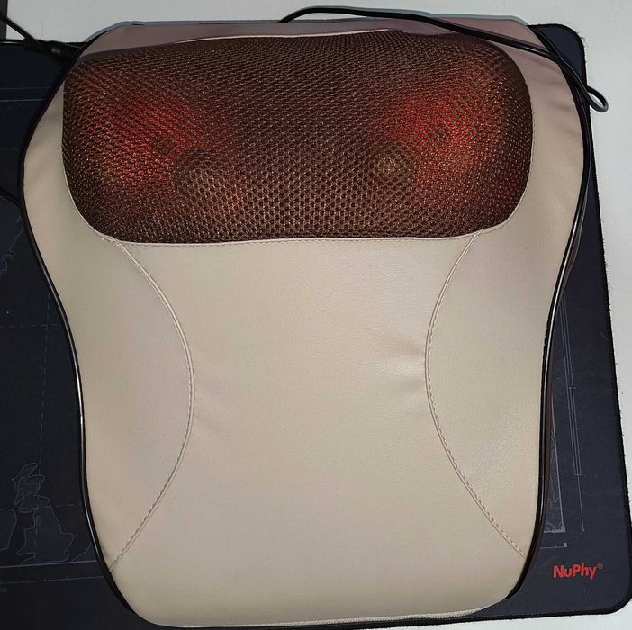 Perna de masaj pentru maini, gat, umeri, spate, cu incalzire, 12V/220V
