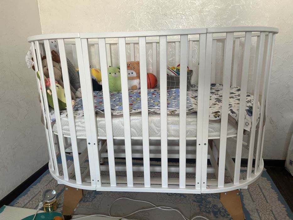 манеж детский белый