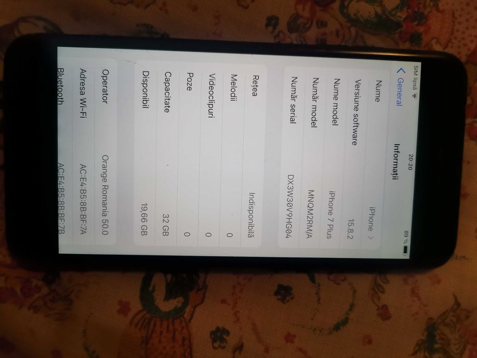 IPhone 7 plus original liber de rețea perfect funcțional
