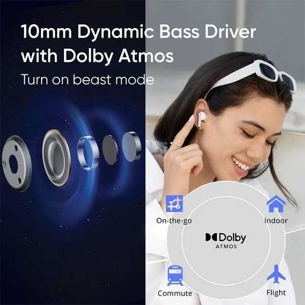 Неразопаковани безжични слушалки Realme Buds Air 3 Neo, сини