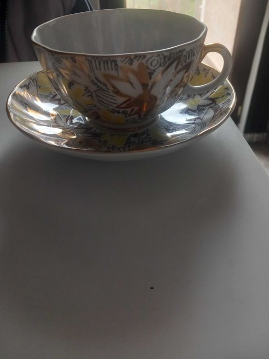 Руски сет чаша с чинийка за чай