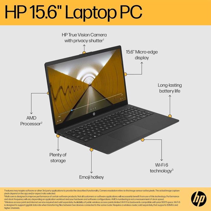 HP 15-fc0045nq 15.6" FHD  AMD Ryzen 3-7320U LPDDR5 8GB SSD 1TB Ang Rus